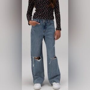 RSQ girls wide Leg Jeans in Blue with Distressed Details size 12